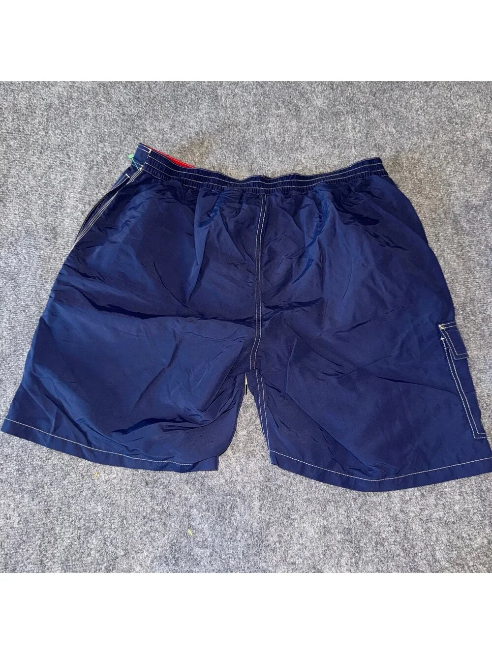 Polo Ralph Lauren Lined Navy Blue Swim Trunks Mens XL Vtg y2k 90s Rare